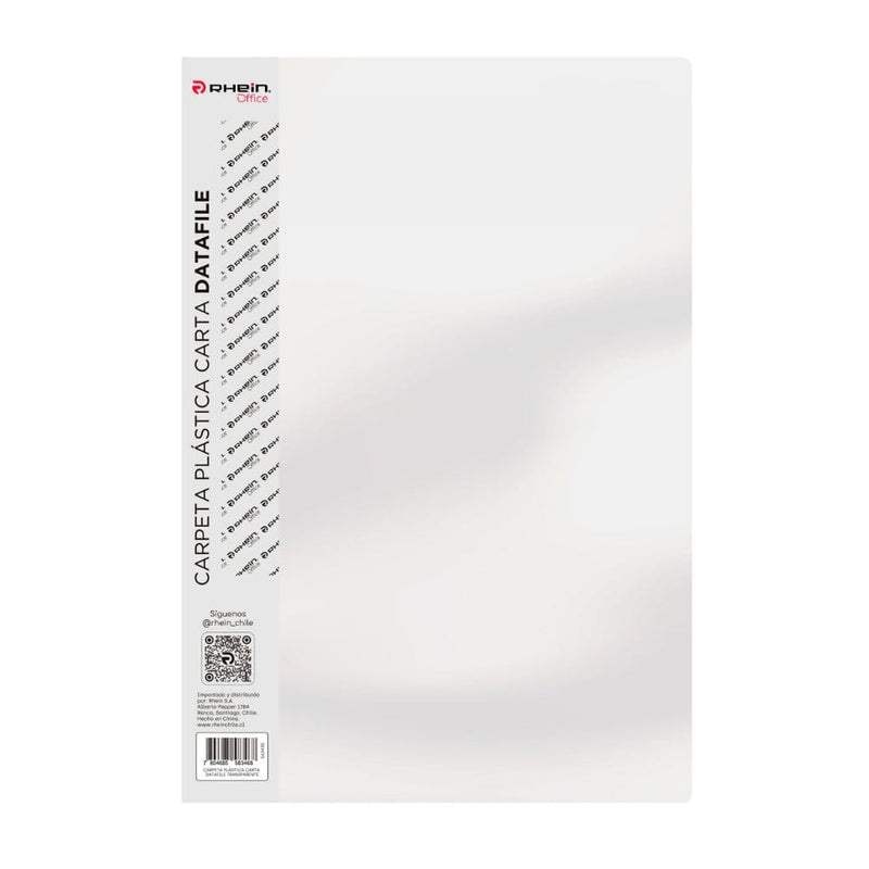Carpeta Plástica Con Gusano Carta Transparente Datafile OFICINA Y LIBRERIA RHEIN 