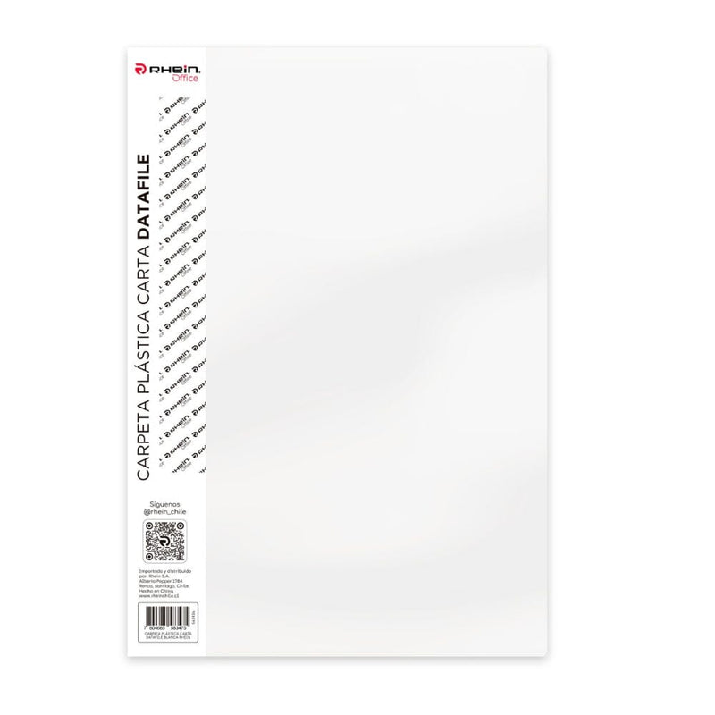 Carpeta Plástica Con Gusano Carta Blanca Datafile OFICINA Y LIBRERIA RHEIN 