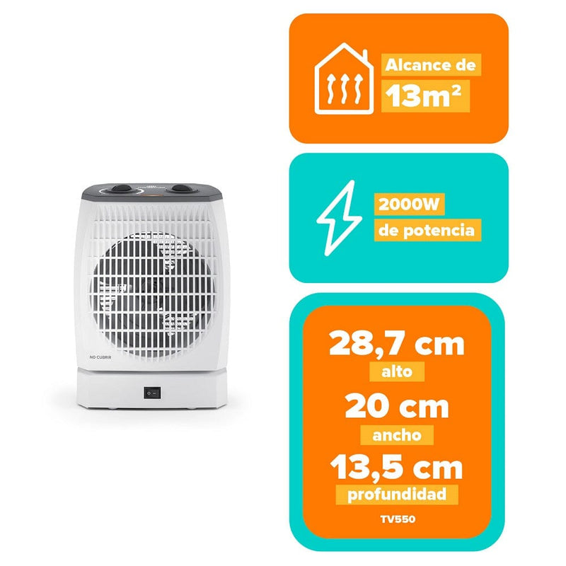 Termoventilador Oscilación Tv550 Blanco HOGAR MADEMSA 