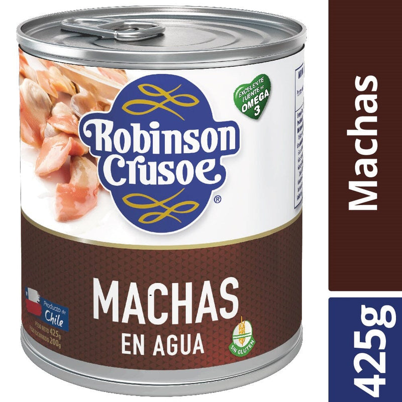 Machas Conserva Al Agua Tarro 425 G Unidad ALIMENTOS ROBINSON CRUSOE 