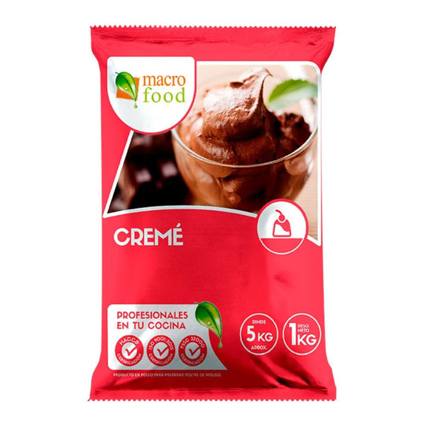 Postre En Polvo Crema Pasas Al Ron Bolsa 1 Kg ALIMENTOS MACROFOOD 