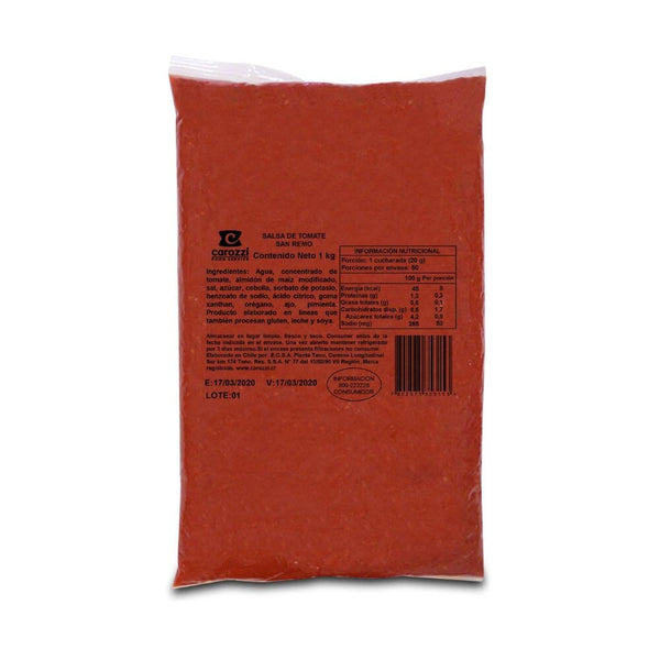 Salsa De Tomate Bolsa 1 Kg ALIMENTOS SAN REMO 