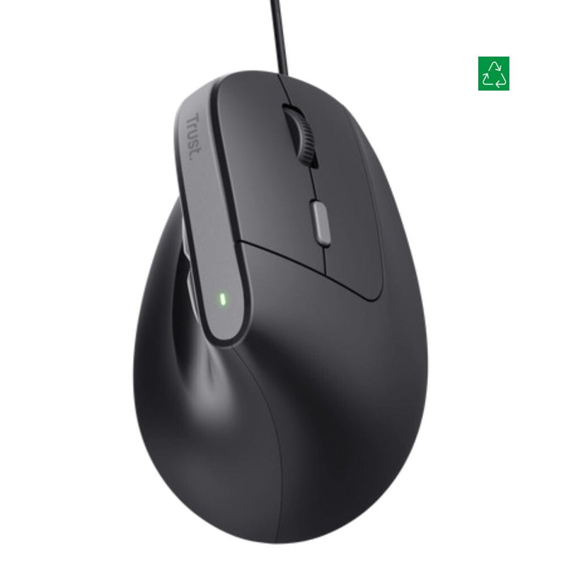 Mouse Alambrico Vertical Bayo Ii Negro TECNOLOGÍA TRUST 