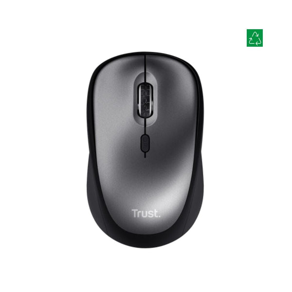 Mouse Inalambrico Silencioso Yvi+ Negro TECNOLOGÍA TRUST 