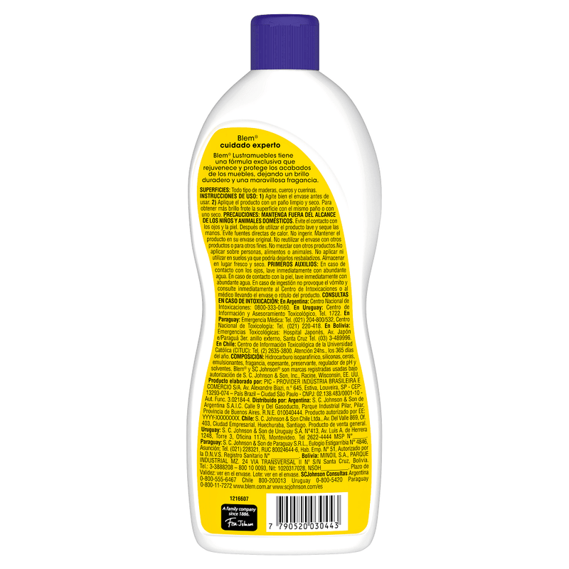 Lustra Muebles Crema Lavanda 500 Ml ASEO Y LIMPIEZA BLEM 