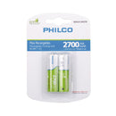 Pila Recargable Blister AA X2 2700Mah TECNOLOGÍA PHILCO 