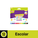 Lápiz Cera Triangular 12 Colores OFICINA Y LIBRERIA ADIX 