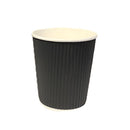 Vasos Polipapel Protector Corrugado Color Negro Bebidas Calientes 8 Oz 25 Un COTILLON DARNEL 