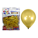 Globo N° 9 Perlado Dorado 50 Un COTILLON FESTIVITY 