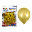 Globo N° 9 Perlado Dorado 25 Un COTILLON FESTIVITY 