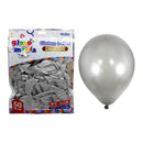 Globo N° 9 Perlado Plateado 50 Un COTILLON FESTIVITY 