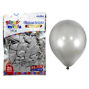 Globo N° 9 Perlado Plateado 25 Un COTILLON FESTIVITY 
