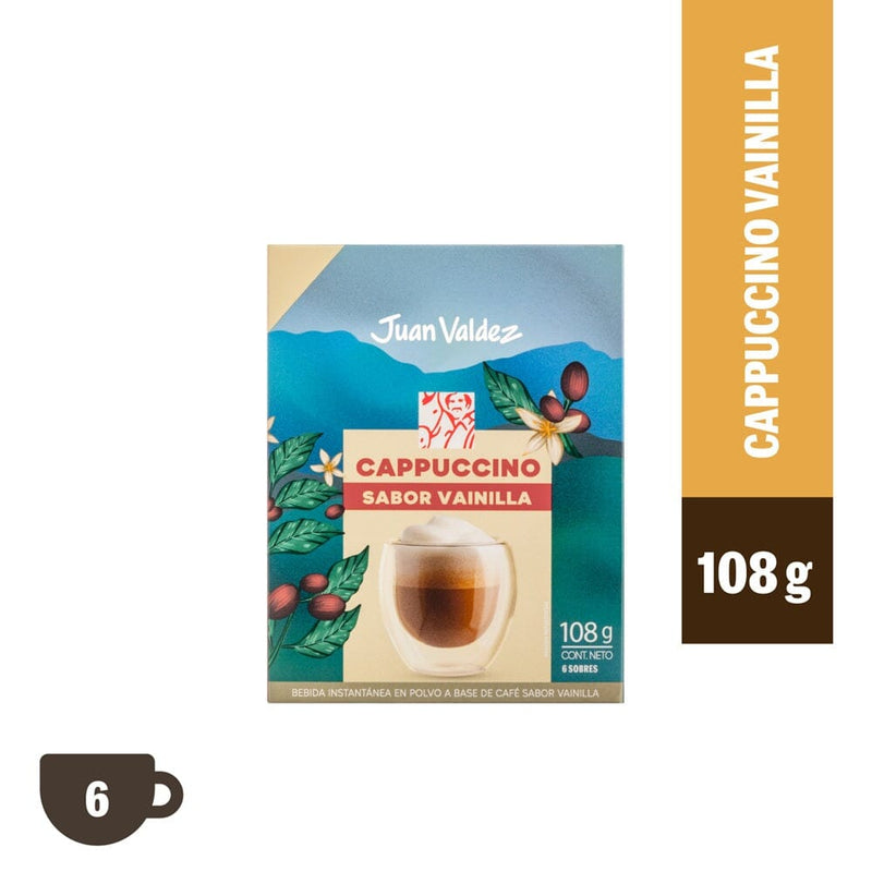 Café Instantáneo Cappuccino Vainilla 18Gr X 6 Un ALIMENTOS JUAN VALDEZ 