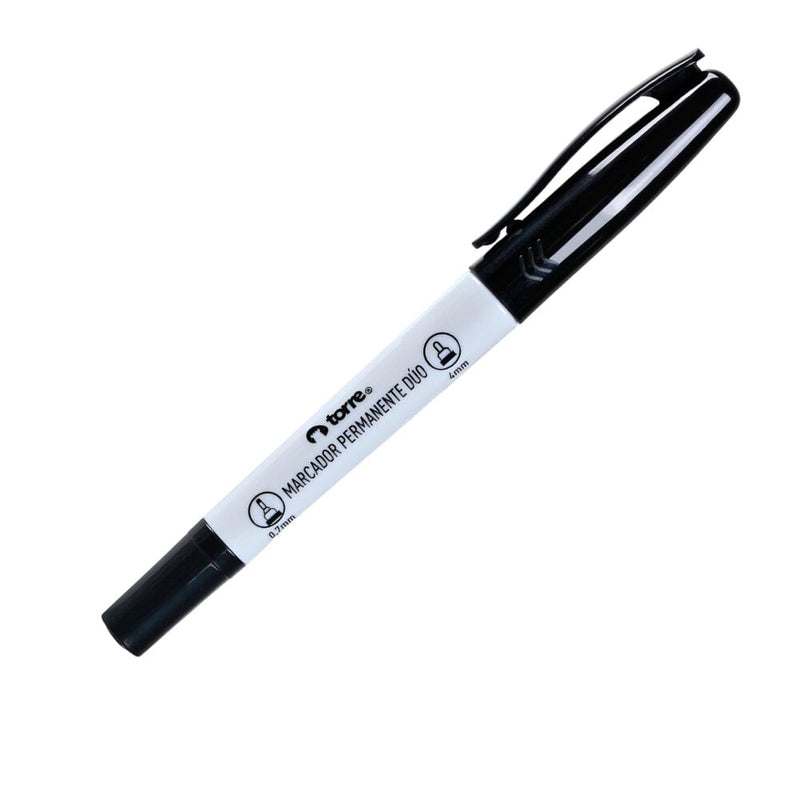 Marcador Permanente Doble Punta Fina/Red Negro OFICINA Y LIBRERIA TORRE 