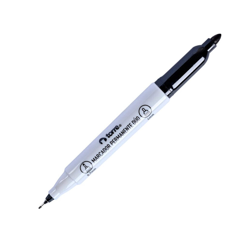 Marcador Permanente Doble Punta Fina/Red Negro OFICINA Y LIBRERIA TORRE 