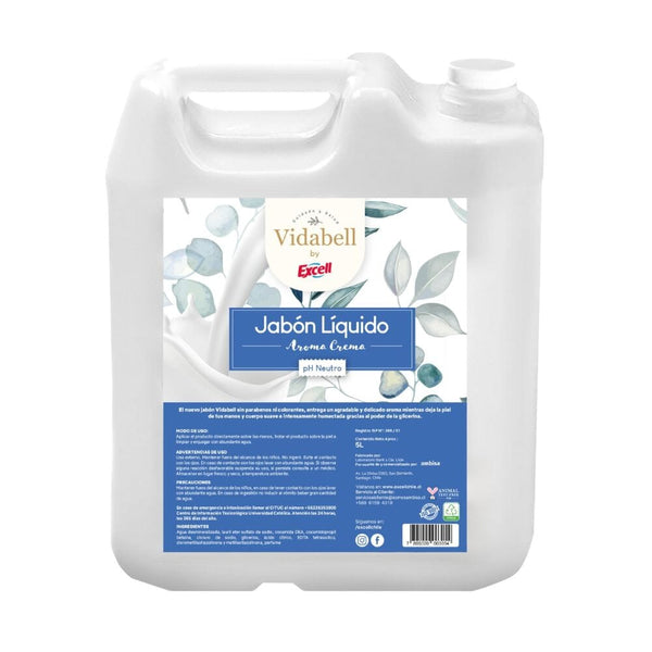 Jabon Liquido Cremoso Glicerina 5 Lt CUIDADO PERSONAL VIDABELL 