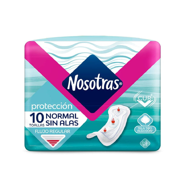 Toalla Higiénica Tela Extra Suave 10 Un CUIDADO PERSONAL NOSOTRAS 