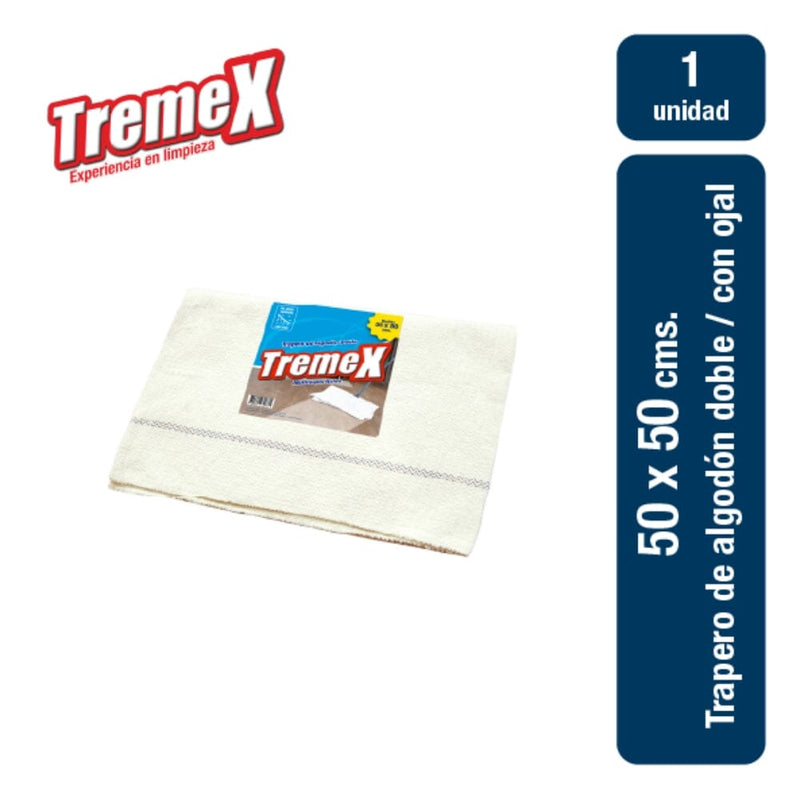 Trapero Algodón Con Ojal 50X50 Cm ASEO Y LIMPIEZA TREMEX 