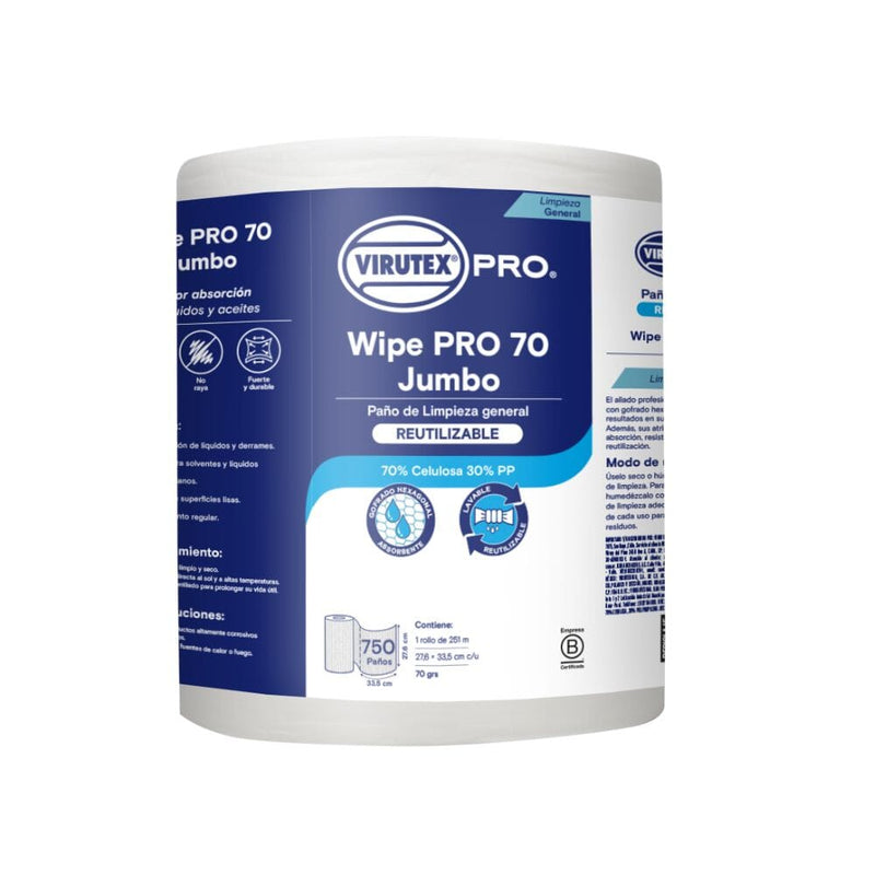 Paño Wipe Reutilizable 27,6X33,5 750 Hojas ASEO Y LIMPIEZA VIRUTEX PRO 