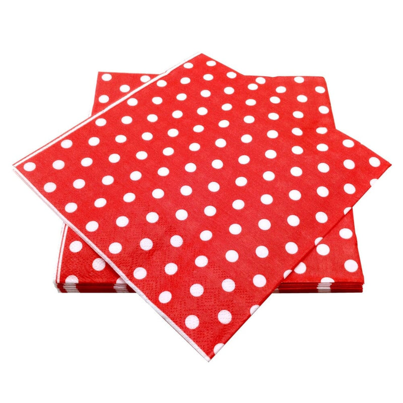 Servilleta Mesa Diseño 33x33 Rojo 20 Un TISSUE FECO 