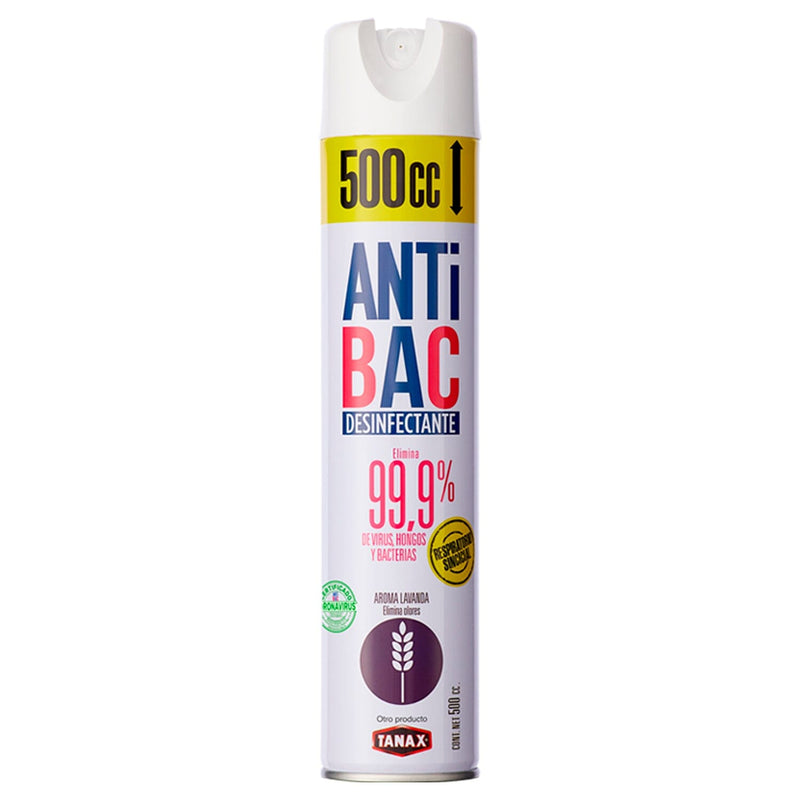Desinfectante Ambiental Aerosol Lavanda 500 Ml ASEO Y LIMPIEZA ANTIBAC 