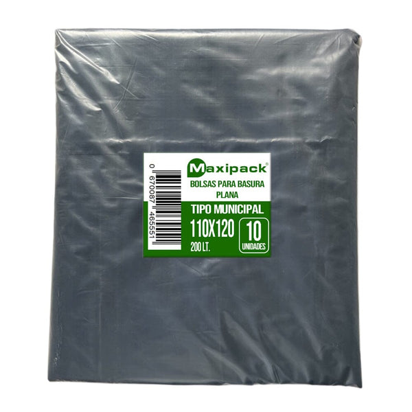 Bolsa Basura Plana 110X120 10 Un ASEO Y LIMPIEZA MAXIPACK 