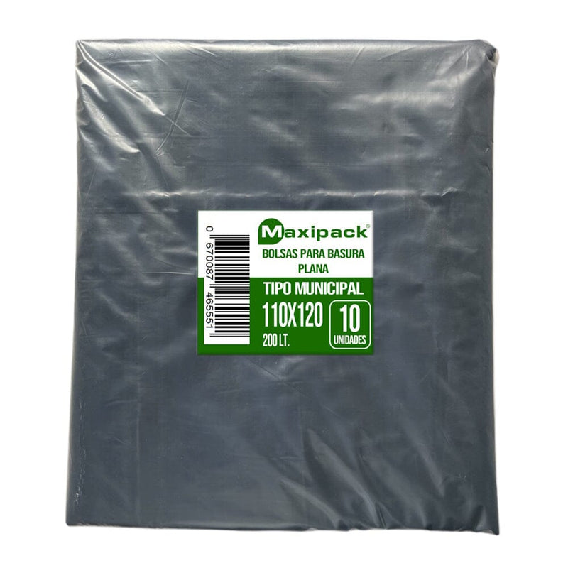 Bolsa Basura Plana 110X120 10 Un ASEO Y LIMPIEZA MAXIPACK 