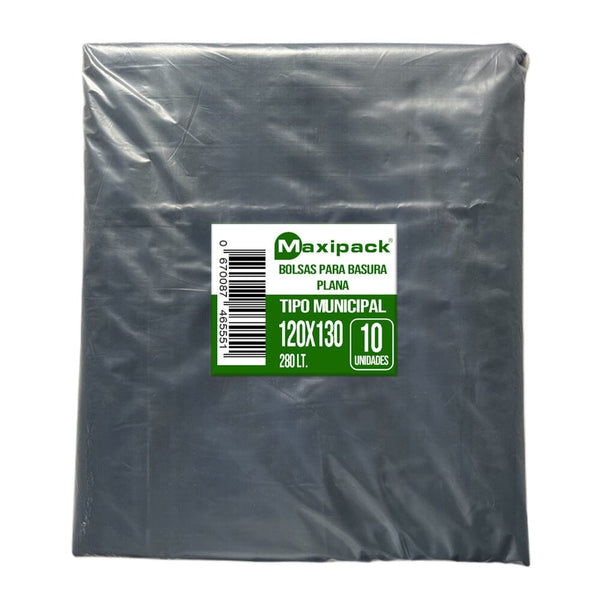 Bolsa Basura Plana 120X130 10 Un ASEO Y LIMPIEZA MAXIPACK 