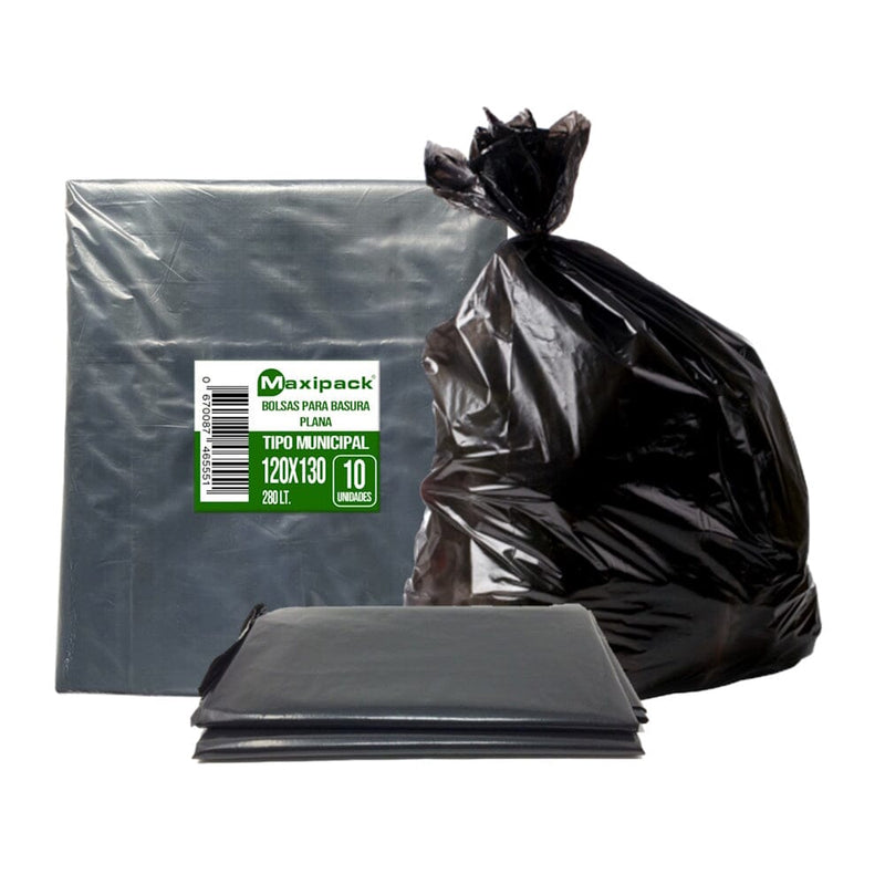 Bolsa Basura Plana 120X130 10 Un ASEO Y LIMPIEZA MAXIPACK 