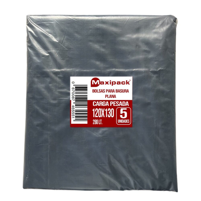 Bolsa Basura Plana 120X130 5 Un ASEO Y LIMPIEZA MAXIPACK 