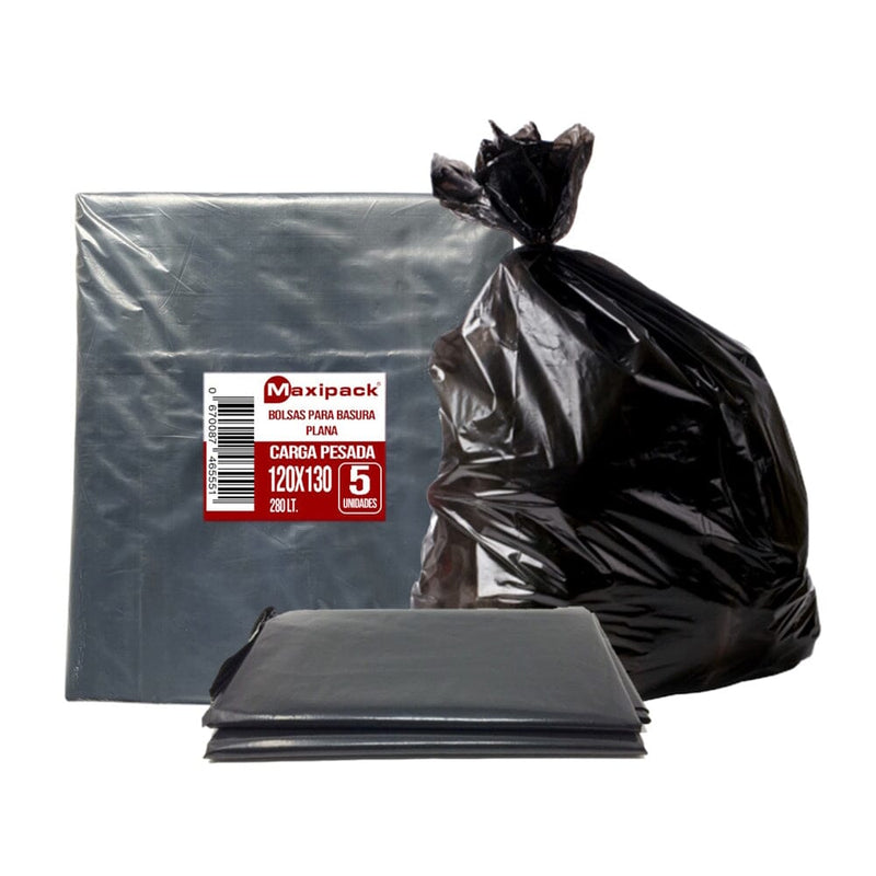 Bolsa Basura Plana 120X130 5 Un ASEO Y LIMPIEZA MAXIPACK 
