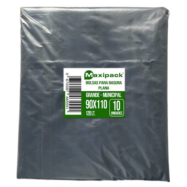 Bolsa Basura Plana 90X110 10 Un ASEO Y LIMPIEZA MAXIPACK 