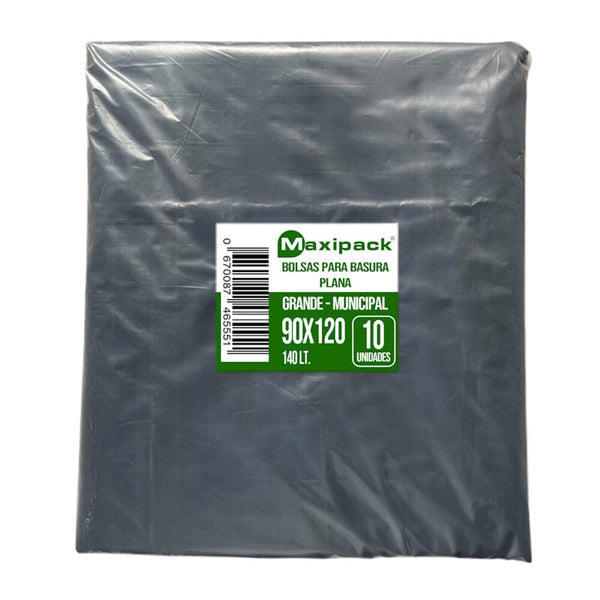 Bolsa Basura Plana 90X120 10 Un ASEO Y LIMPIEZA MAXIPACK 