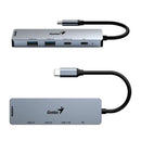 Hub Usb-C A 2Xusb-A+Hdmi+2Xusb-Cuh-500 TECNOLOGÍA GENIUS 