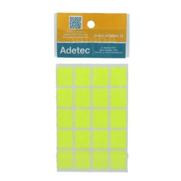 Etiqueta Color Amarilla 19 X 23 Mm 200 Un OFICINA Y LIBRERIA ADETEC 