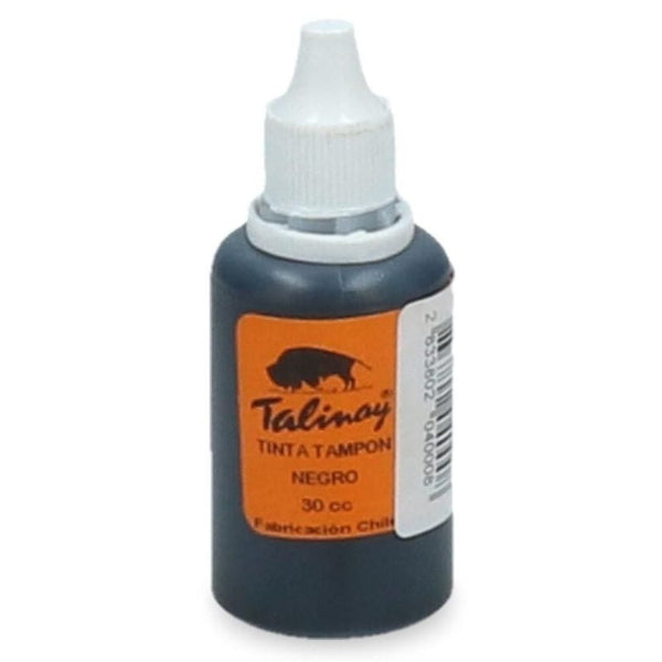 Tinta Para Tampón Negra Al Agua 30 cc OFICINA Y LIBRERIA TALINAY 