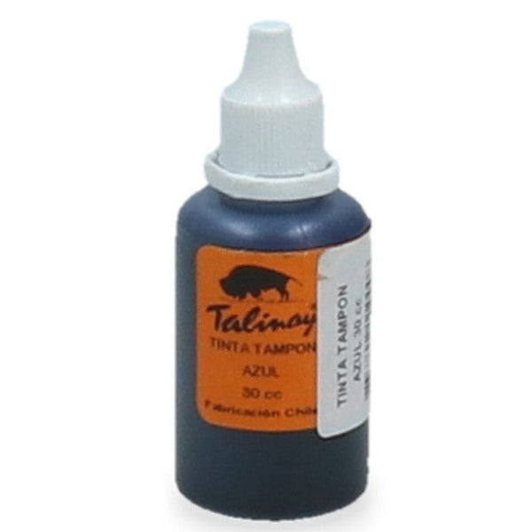 Tinta Para Tampon 30 cc Azul Al Agua OFICINA Y LIBRERIA TALINAY 