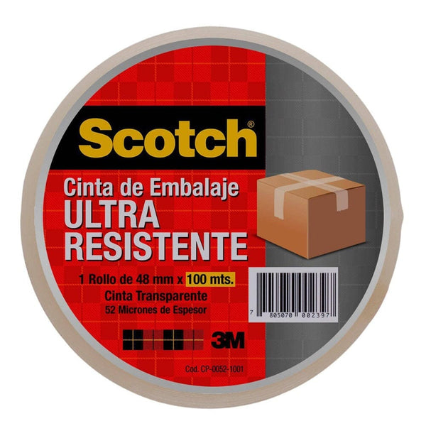Cinta Embalaje 48 Mm 100 Mt Transparente Ultra Resistente OFICINA Y LIBRERIA SCOTCH 