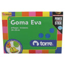 Carpeta Con Goma Eva 20 X 30 mm 6 Pliegos 6 Colores OFICINA Y LIBRERIA TORRE 
