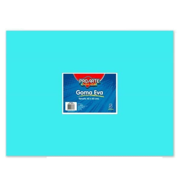 Goma Eva Celeste 45 X 60 cm 5 Hojas OFICINA Y LIBRERIA PROARTE 