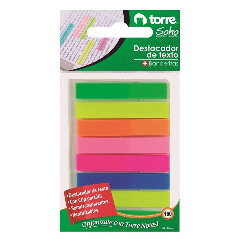 Banderitas Adhesivas Destacadoras Blister 160 Un OFICINA Y LIBRERIA TORRE 