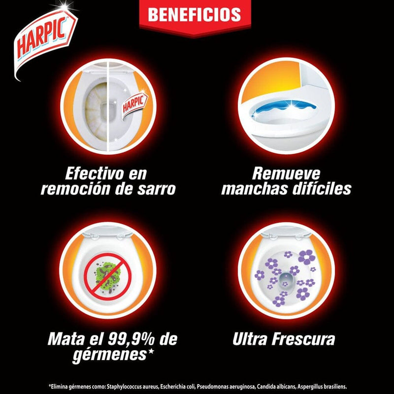 Limpiador WC Power Plus 750 ml ASEO Y LIMPIEZA HARPIC 