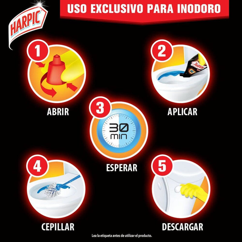 Limpiador WC Power Plus 750 ml ASEO Y LIMPIEZA HARPIC 