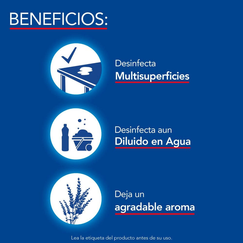Limpiador Piso 1.8 Lt Desinfectante Lavanda ASEO Y LIMPIEZA LYSOL 