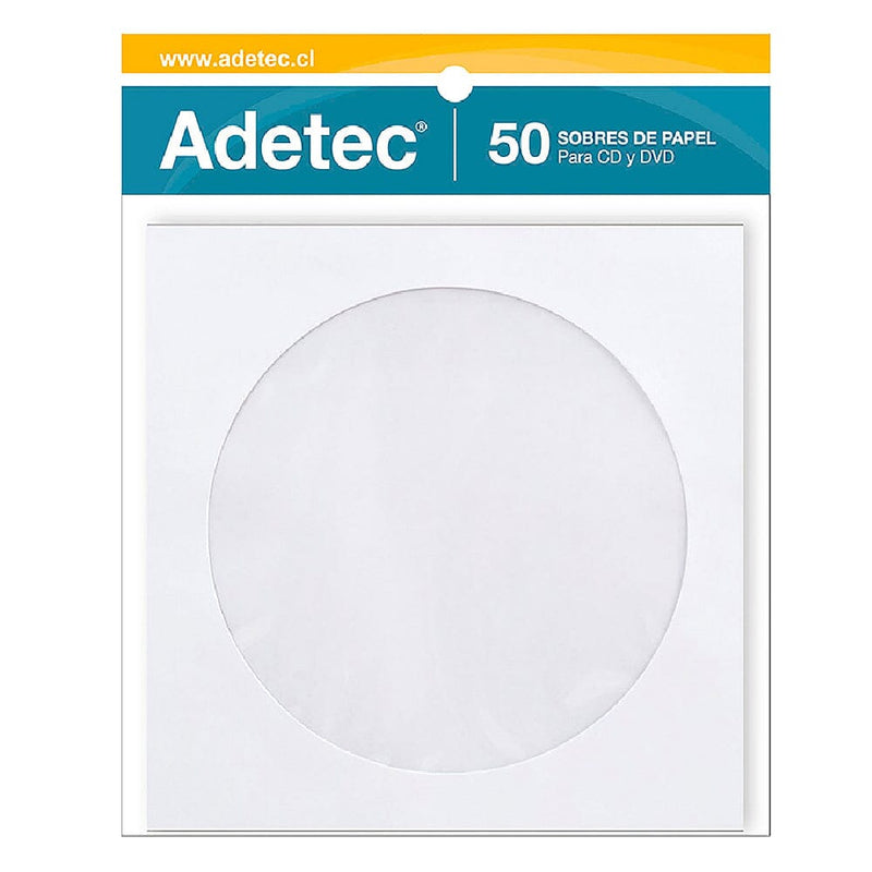 Sobre Cd Blanco Con Ventana 50 Un OFICINA Y LIBRERIA ADETEC 