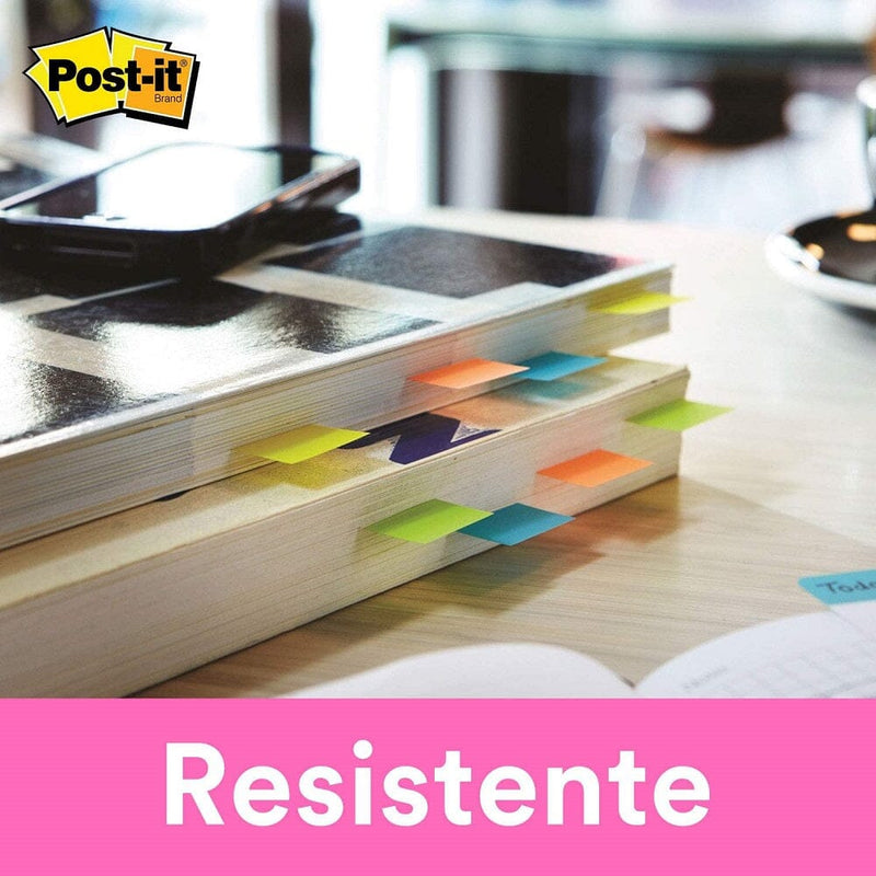 Banderitas Adhesivas Tape Flags 1.5 Cm X 5 Cm 5 Colores Neón 500 Un OFICINA Y LIBRERIA 3M 