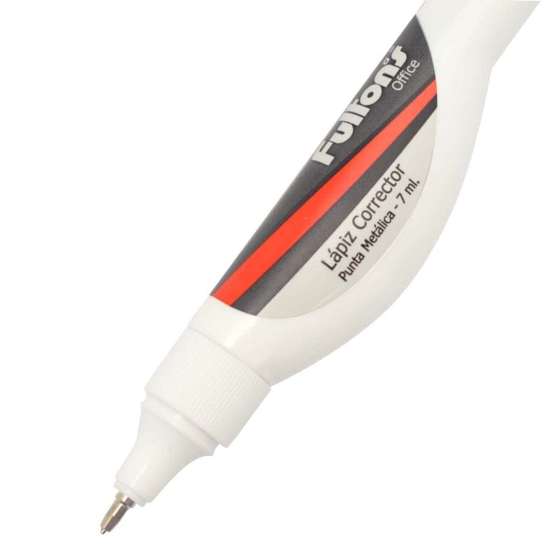 Corrector Líquido Lápiz Punta Metálica Blanco OFICINA Y LIBRERIA FULTONS 