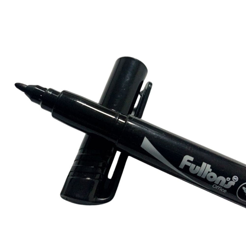 Marcador Permanente Punta Fina Negro Desechable OFICINA Y LIBRERIA FULTONS 