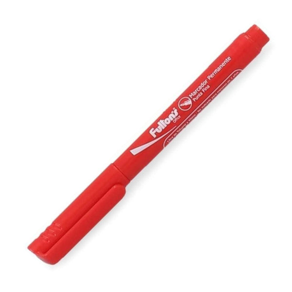 Marcador Permanente Punta Fina Rojo Desechable OFICINA Y LIBRERIA FULTONS 