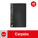 Carpeta Fundas Data Zone Oficio 40 Unidades Vinil Negro DATA ZONE 